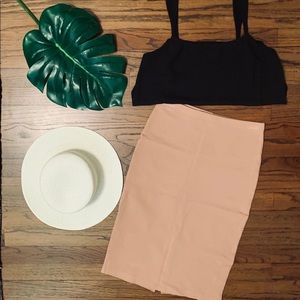 Forever 21 nude pencil skirt